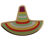 etched sombrero lapel pins
