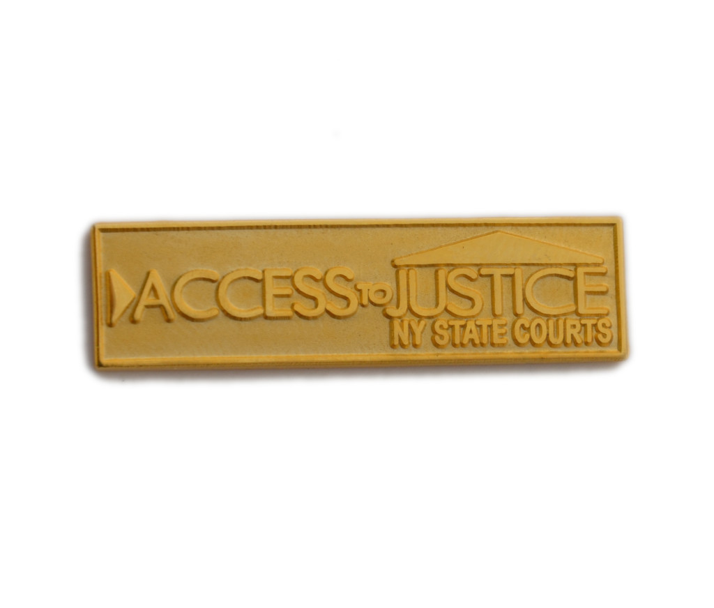 NY justice lapel pins